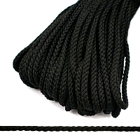 С831 Шнур отделочный плетеный, 4 мм*30 м (черный)