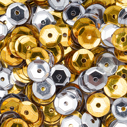 Большой набор золотых и серебряных пайеток, 6мм, 100 гр, Astra&Craft
