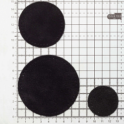 59401 Набор заплаток пришивных из замши, круг d-4см, 6см и 8см, с перфорацией, 3шт/упак, 100% кожа