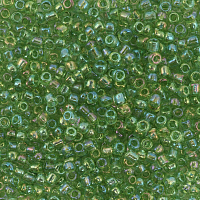 Бисер, (стекло), 11/0, упак./500 гр., Astra&Craft (179А св. зеленый/прозрачный,радужный)