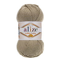 Пряжа ALIZE 'COTTON BABY SOFT ' 100гр. 270м (50% хлопок, 50% акрил) (256 беж)