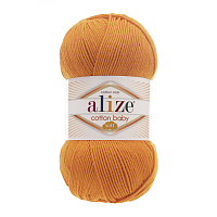 Пряжа ALIZE 'COTTON BABY SOFT ' 100гр. 270м (50% хлопок, 50% акрил) (336 оранжевый)