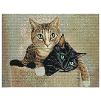 Cr 340025 Алмазная мозаика 'Котики Мимо и Кирри', 30*40см, Cristyle