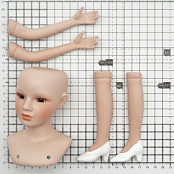 27026 НАБОР №2 'Дама' Фарфоровая заготовка для изготовления куклы: руки,ноги,голова гл.-карие