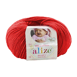 Пряжа ALIZE 'Baby wool' 50гр. 175м. (20% бамбук, 40% шерсть, 40% акрил) ТУ