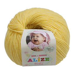 Пряжа ALIZE 'Baby wool' 50гр. 175м. (20% бамбук, 40% шерсть, 40% акрил) ТУ