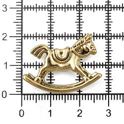 Пуговица 'Лошадка' 44L (28мм) на ножке, пластик под металл