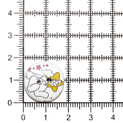 Пуговица 'Мультяшные персонажи' 28L (18мм) 2 прокола, дерево