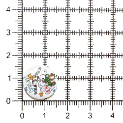 Пуговица 'Разное' 24L (15мм) 2 прокола, дерево