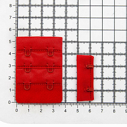 2587 Текстильная застежка с крючками 2*3 для бюстгальтера 38мм, Arta-F