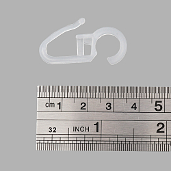 PPA632 Крючок шторный h-34мм пластик для карнизных колец, прозрачный, 100 шт/упак