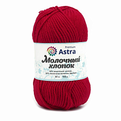 Пряжа Astra Premium 'Молочный хлопок' (Milk Cotton) 50гр 100м (+/-5%) (50%хлопок, 50%молочный акрил)